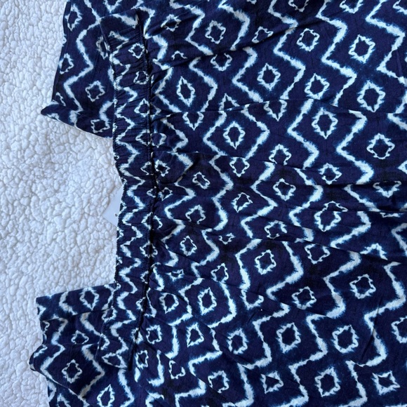 Ann Taylor LOFT Linen Navy and White Loose Pants - Picture 4 of 8